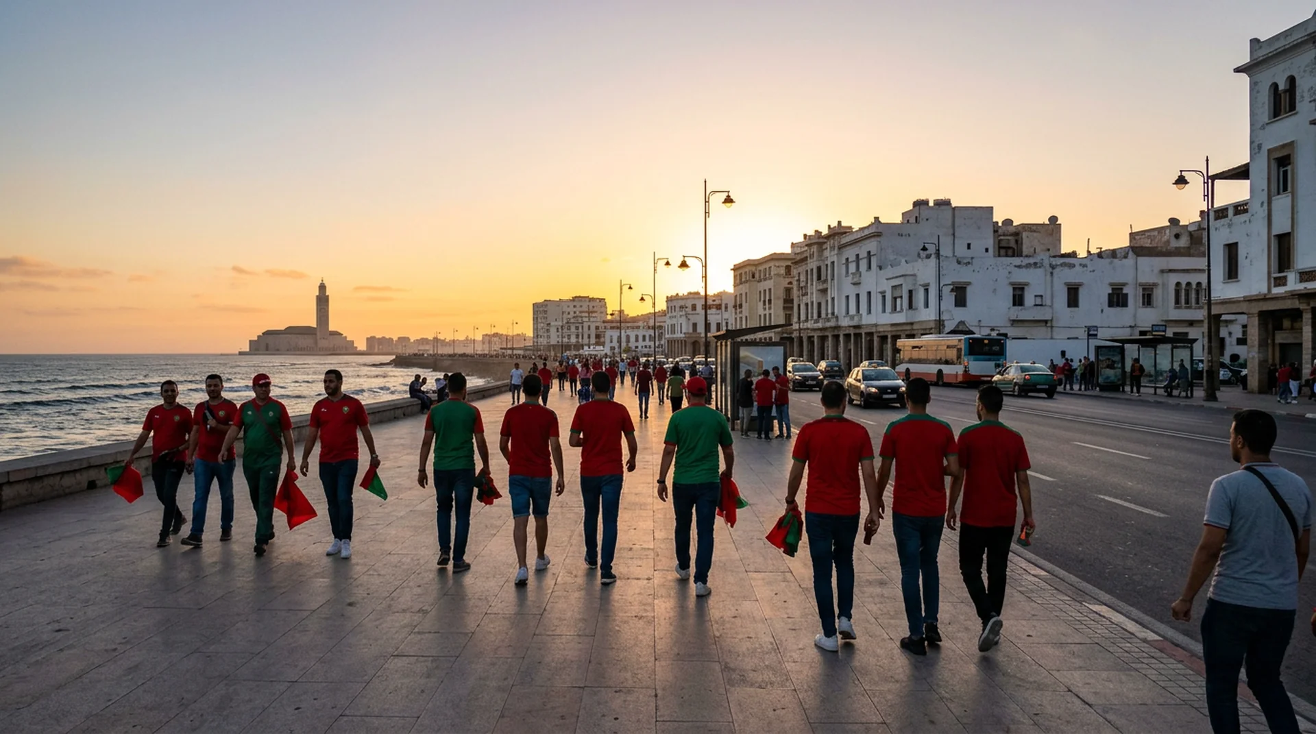 Casablanca World Cup fans matchday atmosphere