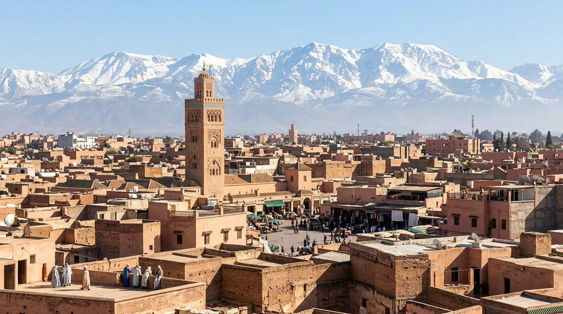 Marrakech taxis and streets