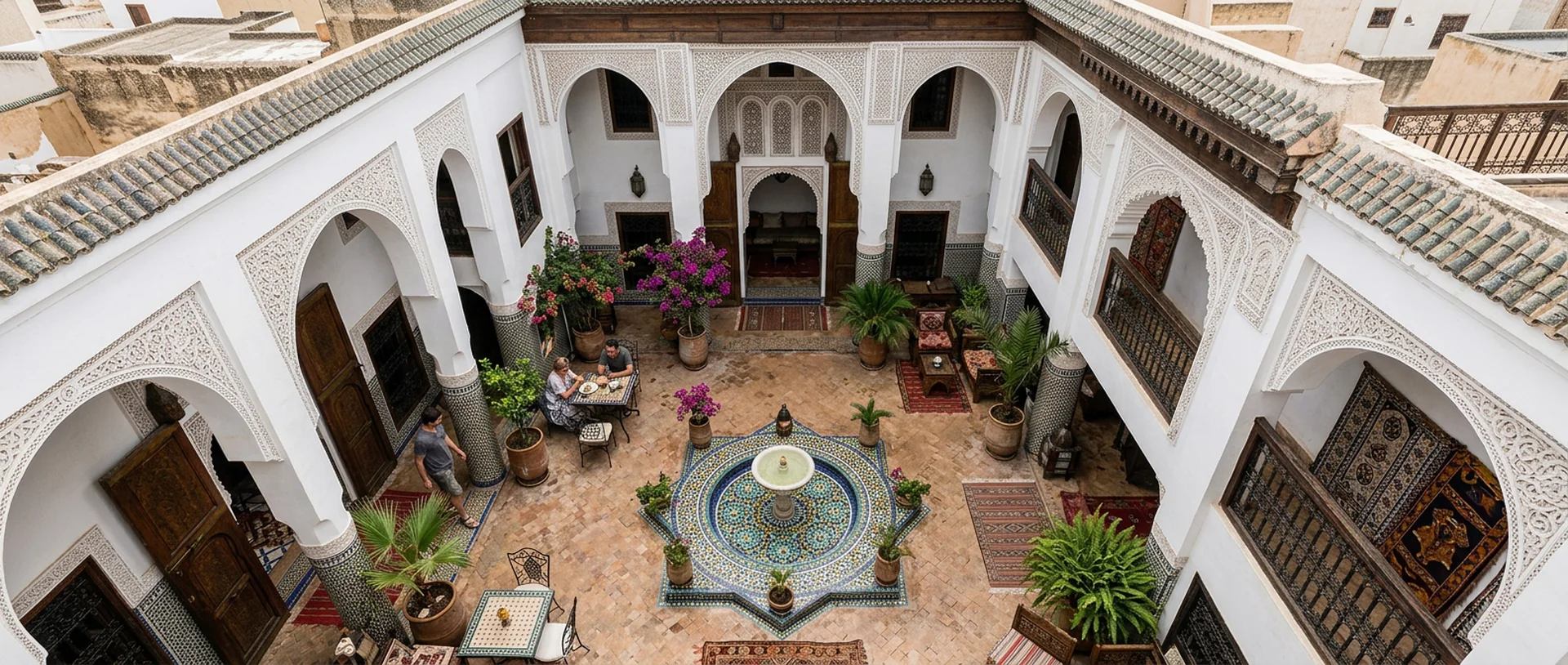 Medina riad courtyard Rabat