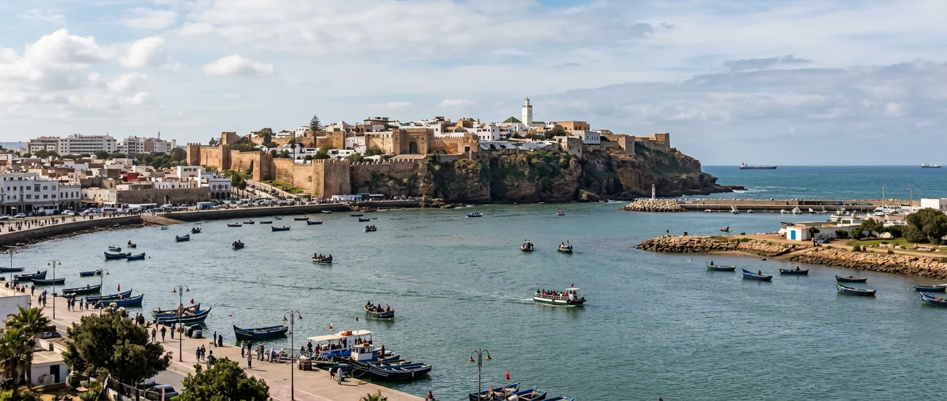 Rabat Kasbah des Oudaias and Bouregreg river