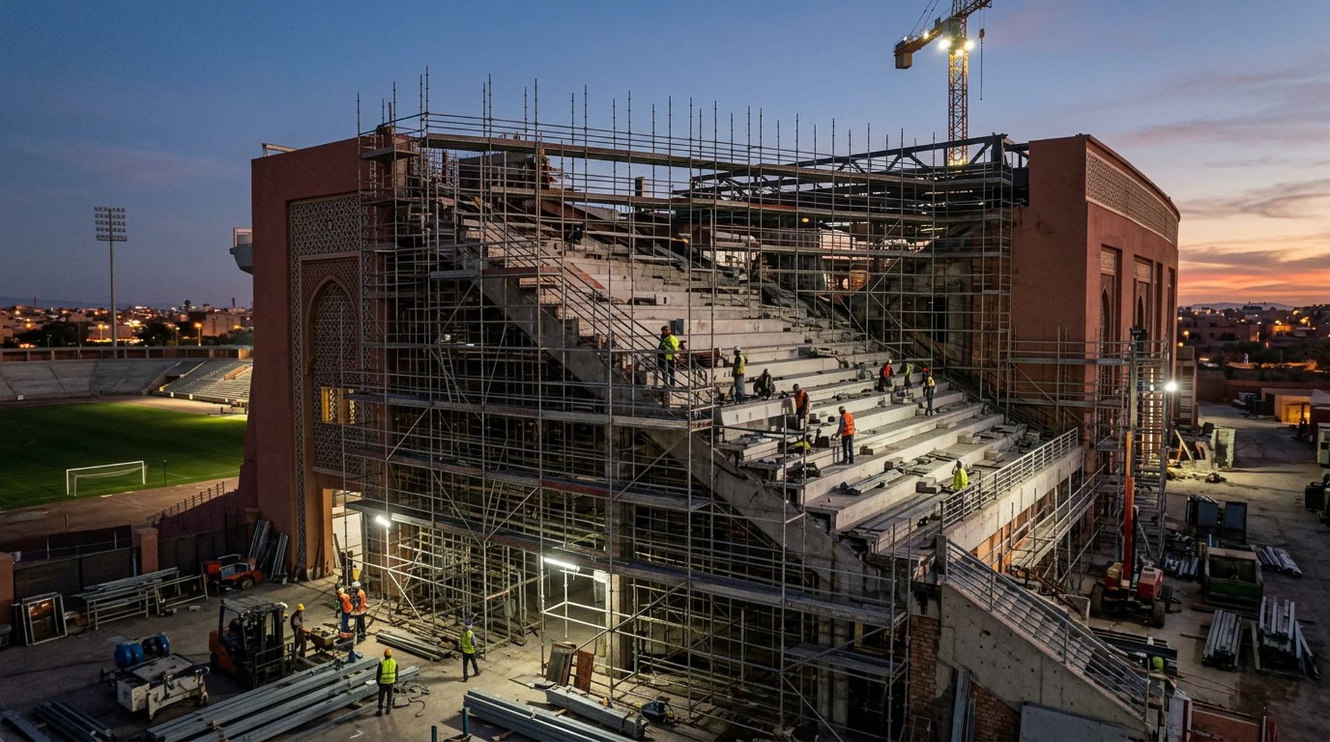 Grand Stade de Marrakech under renovation