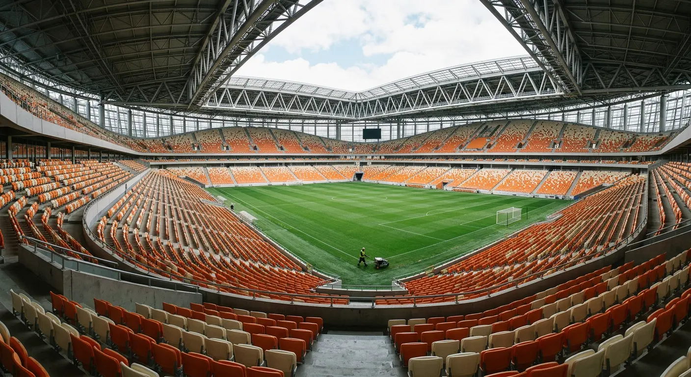 Prince Moulay Abdellah Stadium's seating bowl interior, Rabat's rebuilt national stadium ahead of World Cup 2030