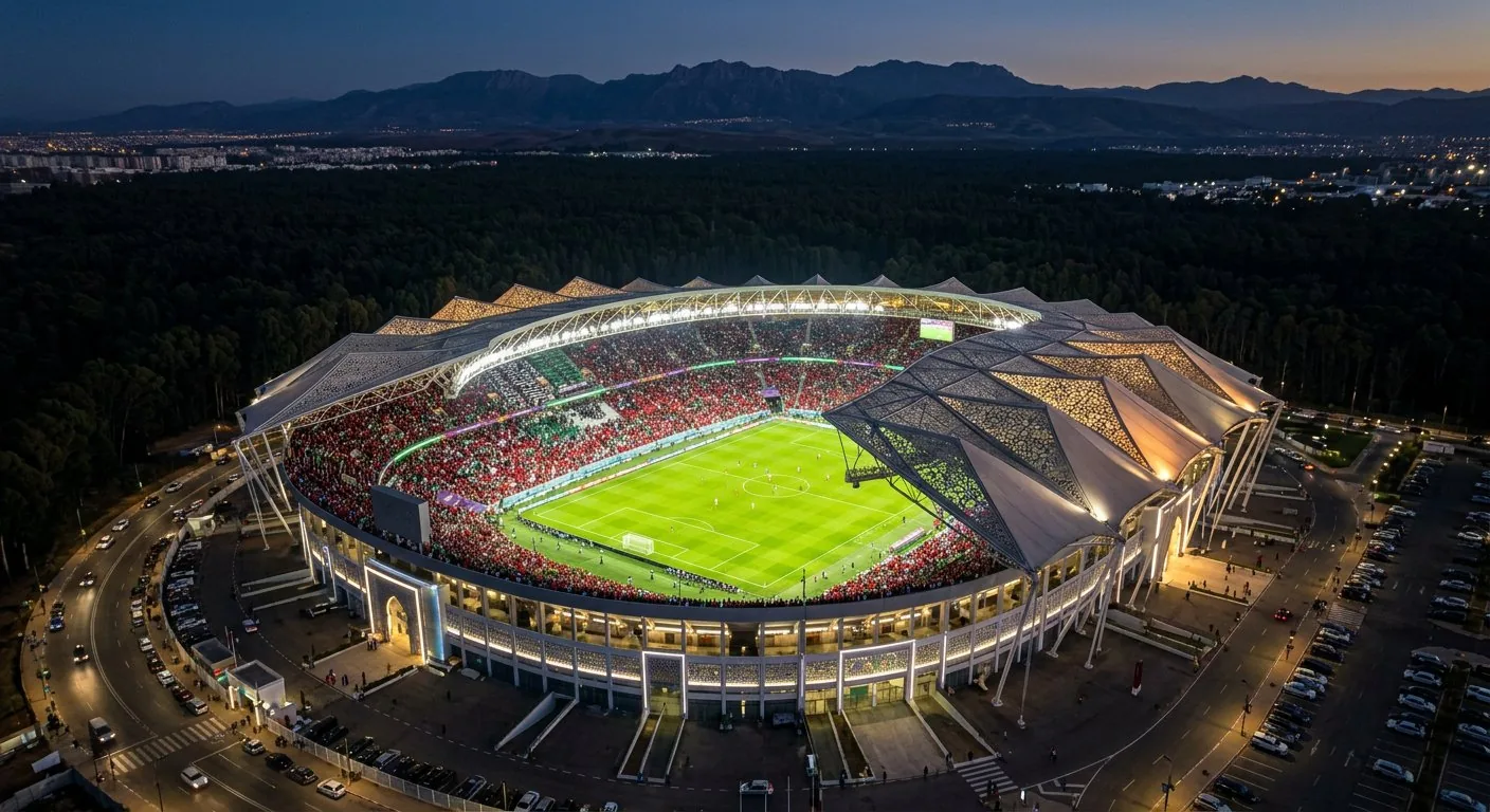 Grand Stade Hassan II under construction near Casablanca