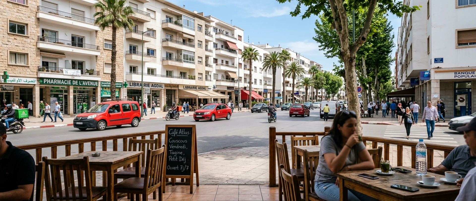 Agdal district cafes Rabat