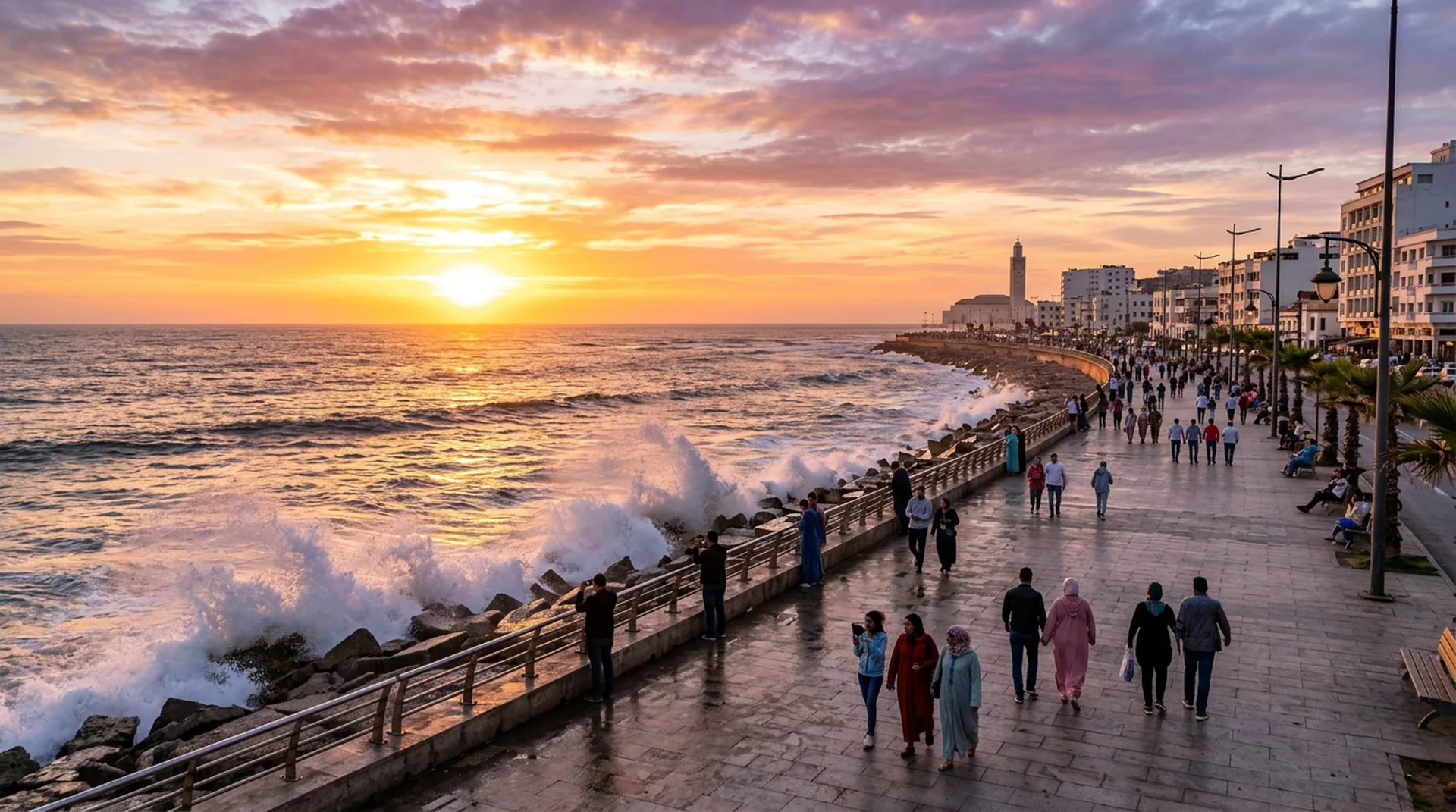 Corniche Ain Diab sunset Casablanca