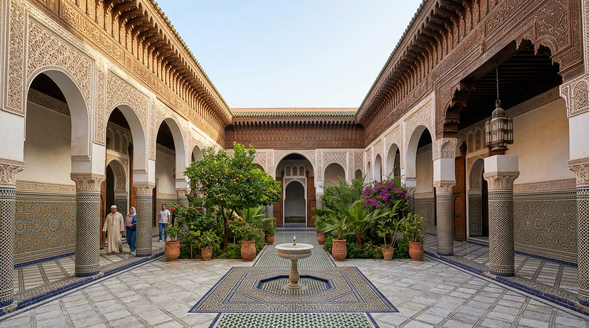 Bahia Palace courtyard Marrakech