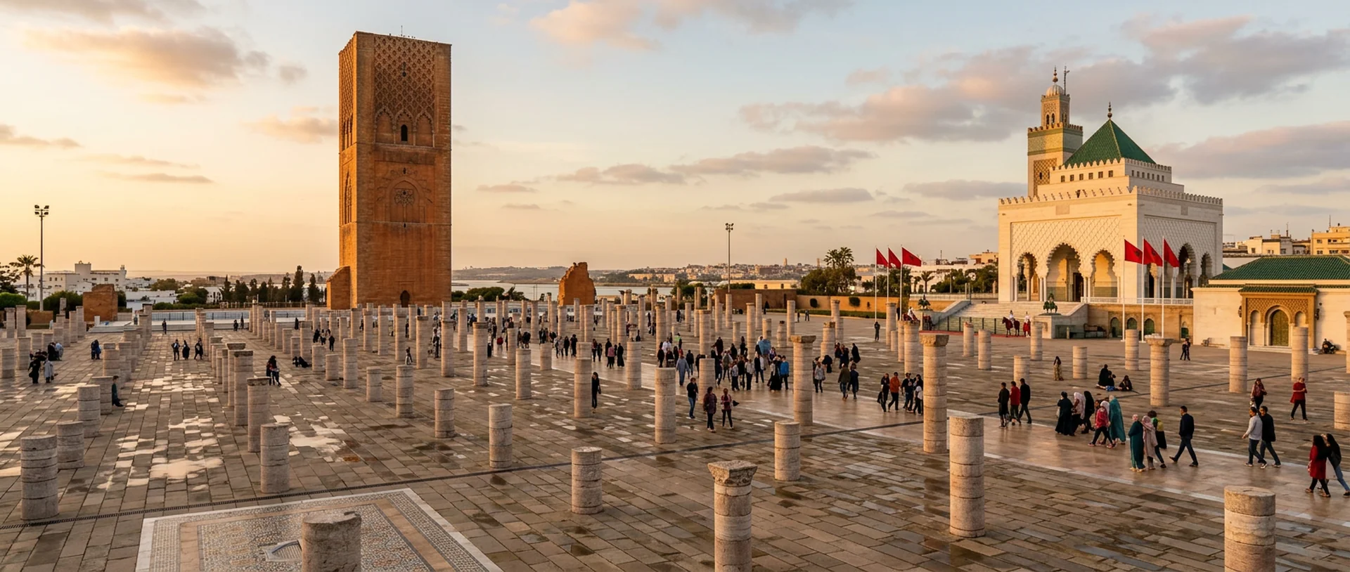 Hassan Tower and Mohammed V Mausoleum Rabat