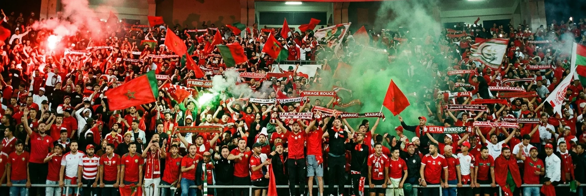 Moroccan football fans atmosphere