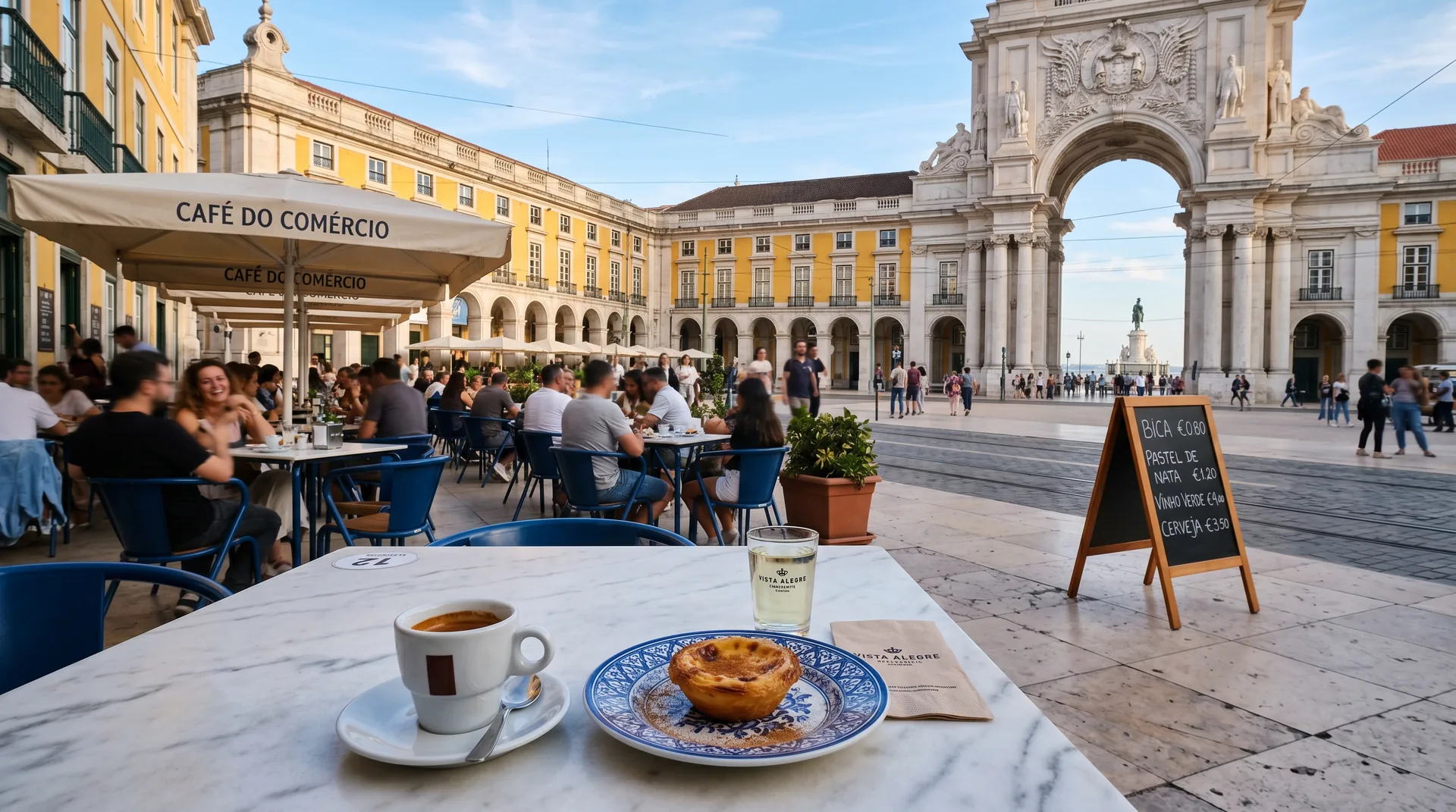 Lisbon cafe pastel de nata matchday