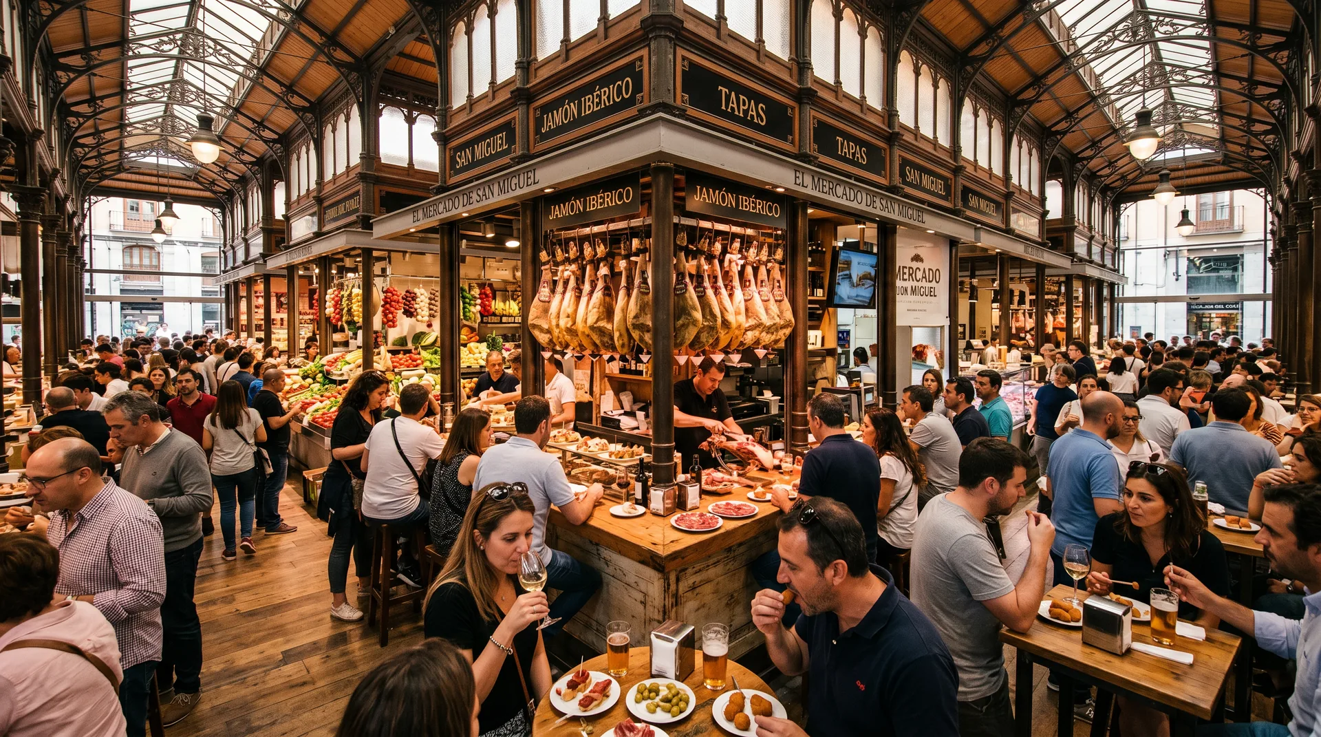 Spanish tapas bar street market