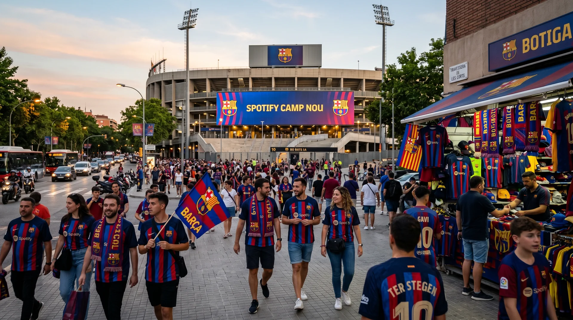 Barcelona World Cup fans matchday atmosphere