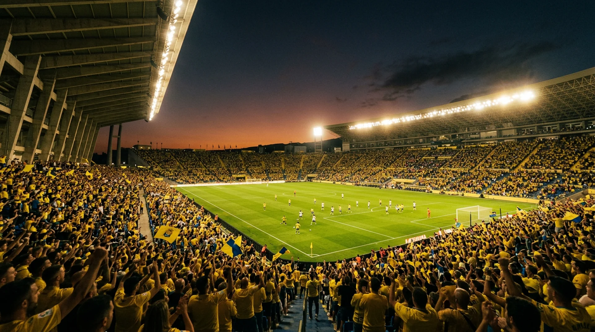 Estadio Gran Canaria Las Palmas electric matchday atmosphere