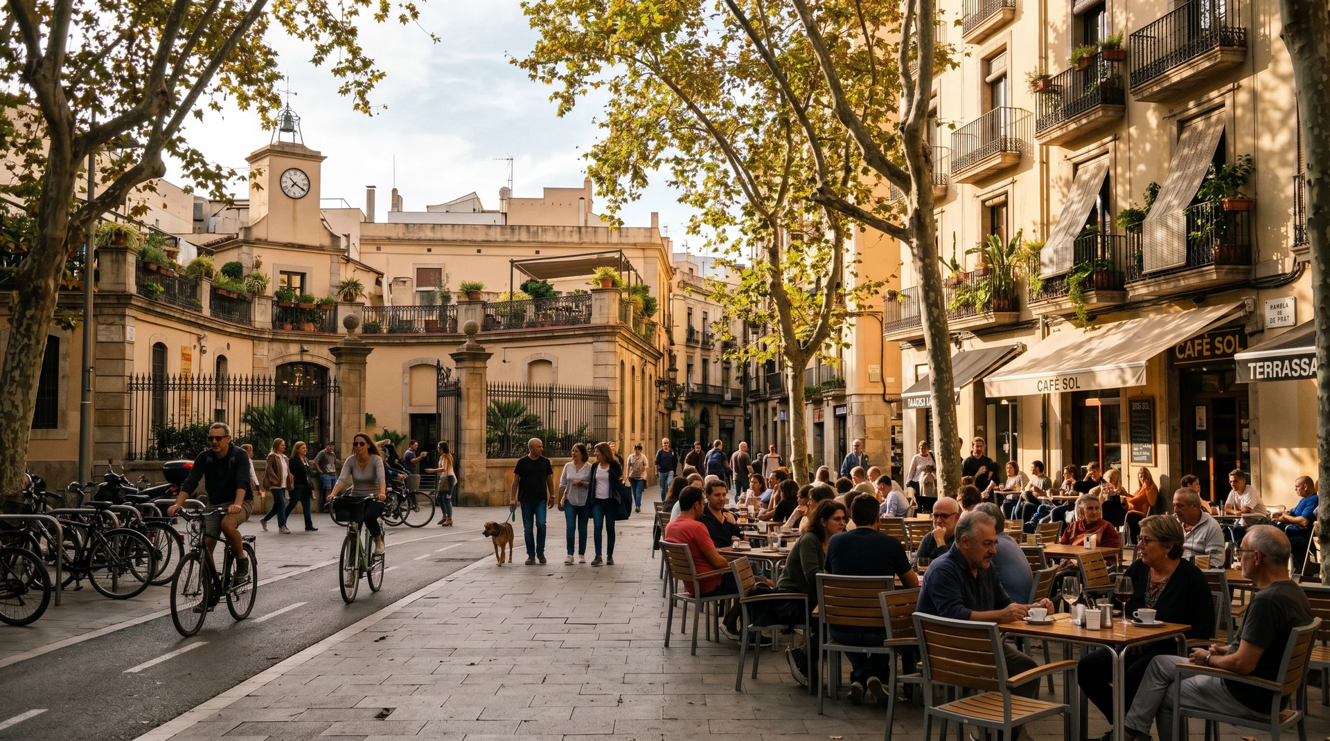 Gracia Barcelona local squares