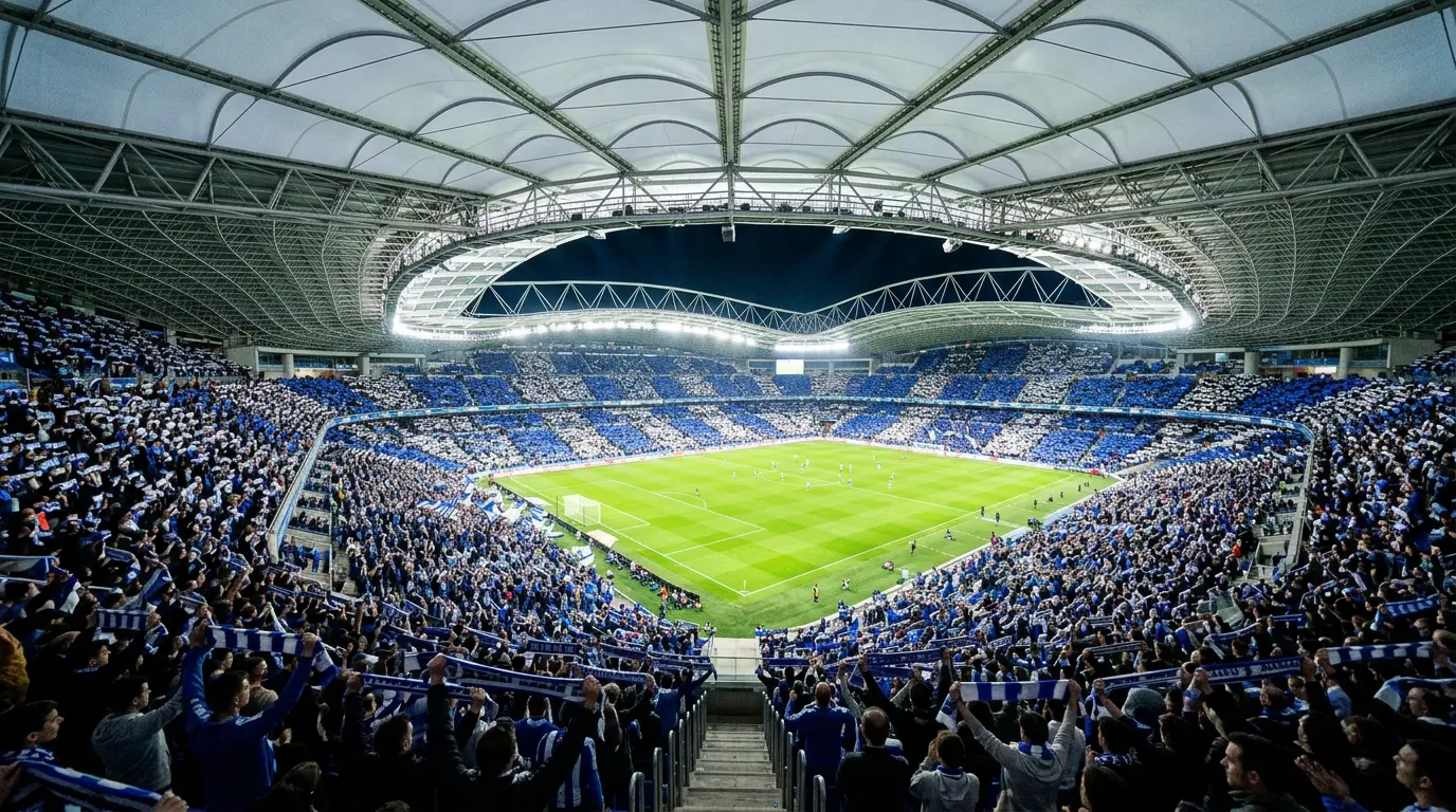 Real Sociedad supporters filling the stands at Reale Arena on matchday