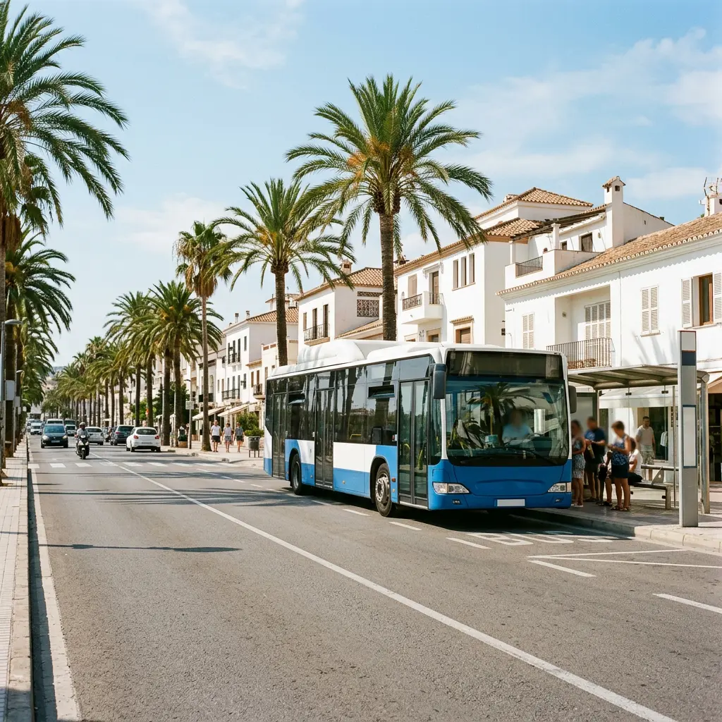 A Guaguas Municipales bus in Las Palmas de Gran Canaria