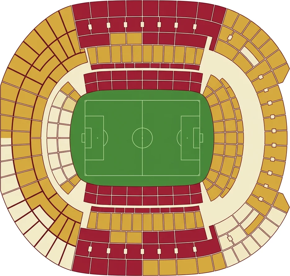 La Cartuja seating zones orientation diagram