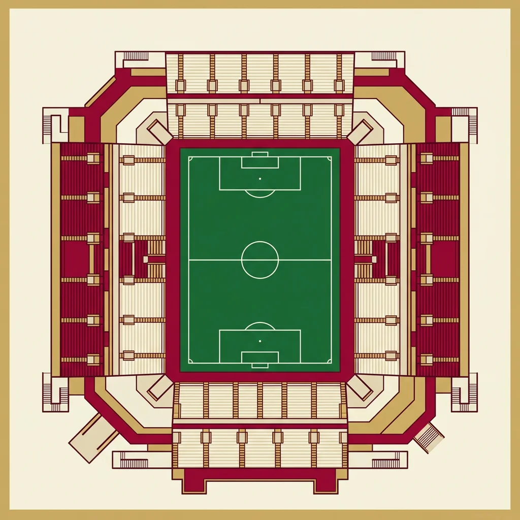 Nueva Romareda seating zones orientation diagram