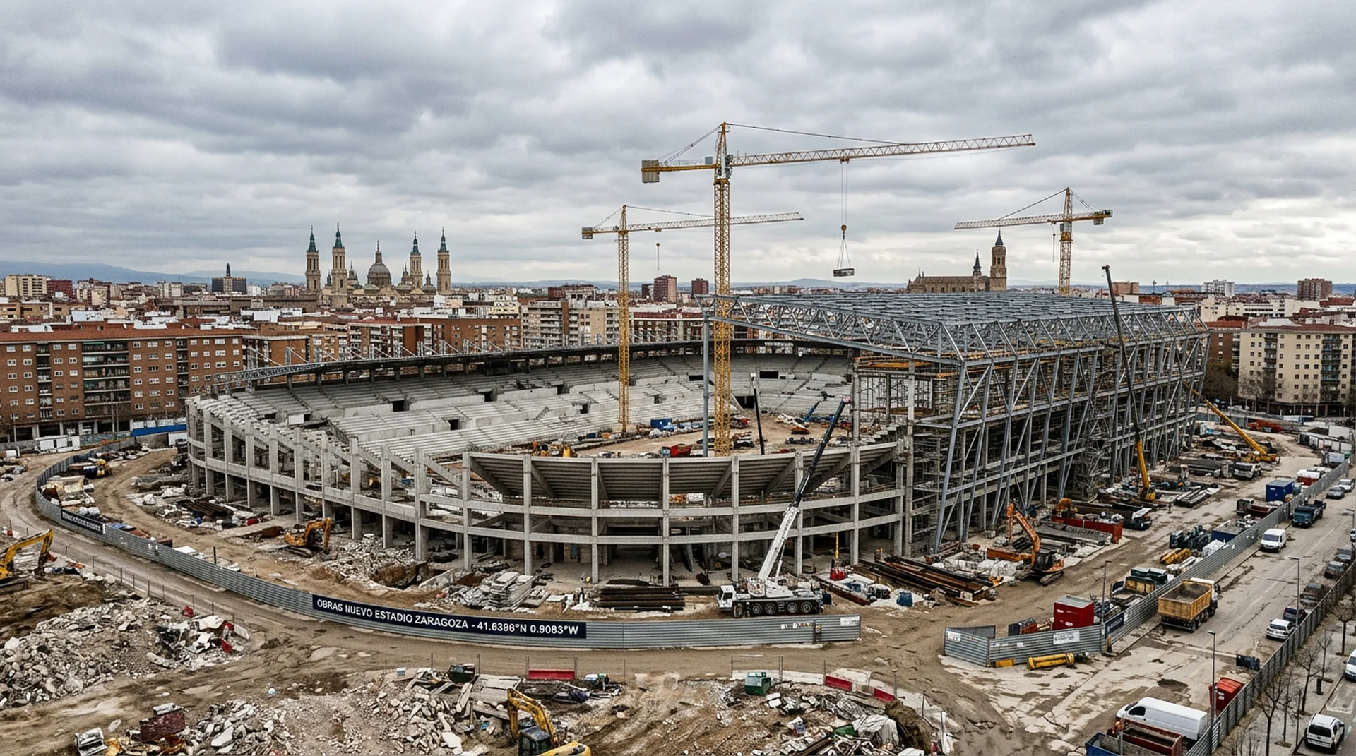 Nueva Romareda Zaragoza under construction