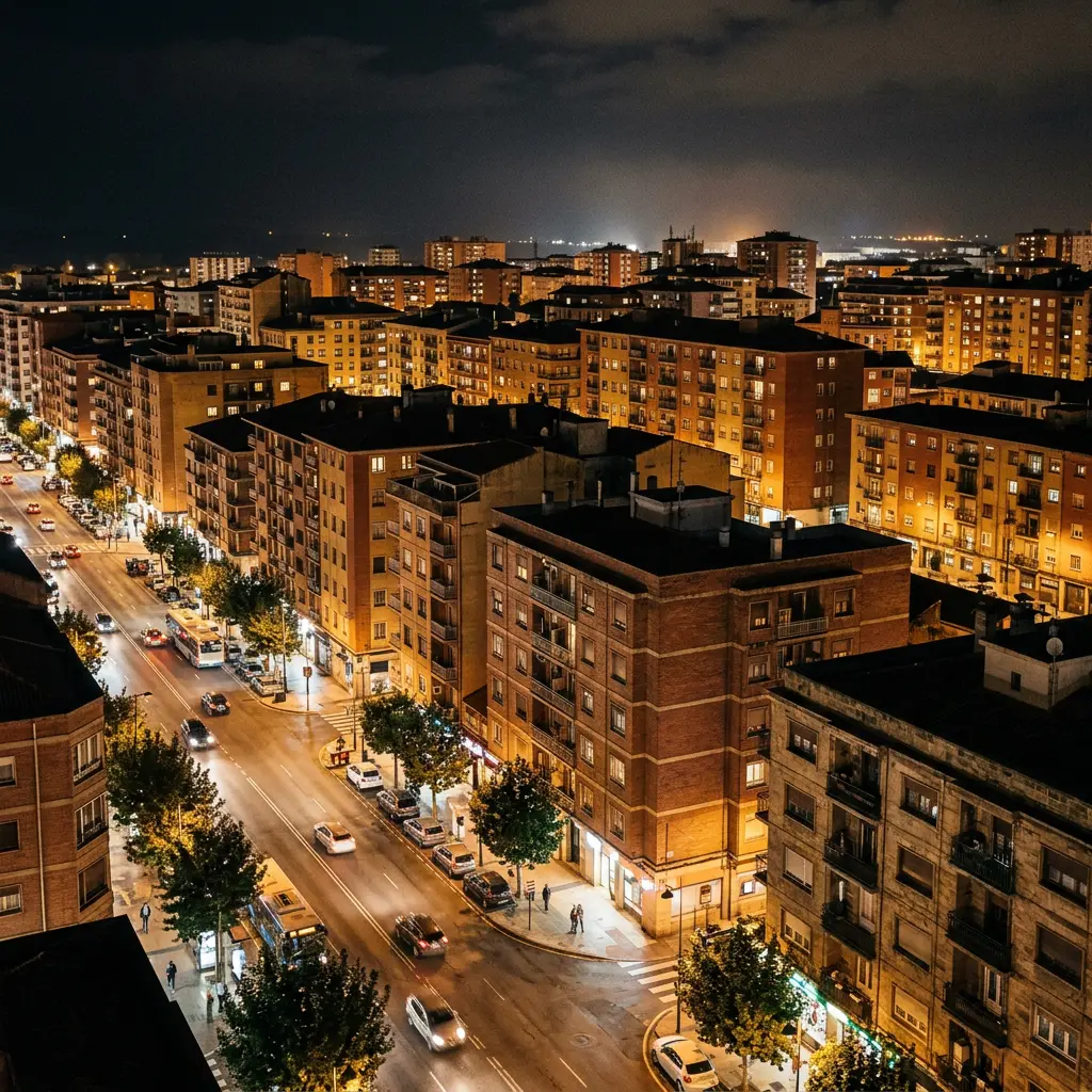 Zaragoza skyline near Nueva Romareda