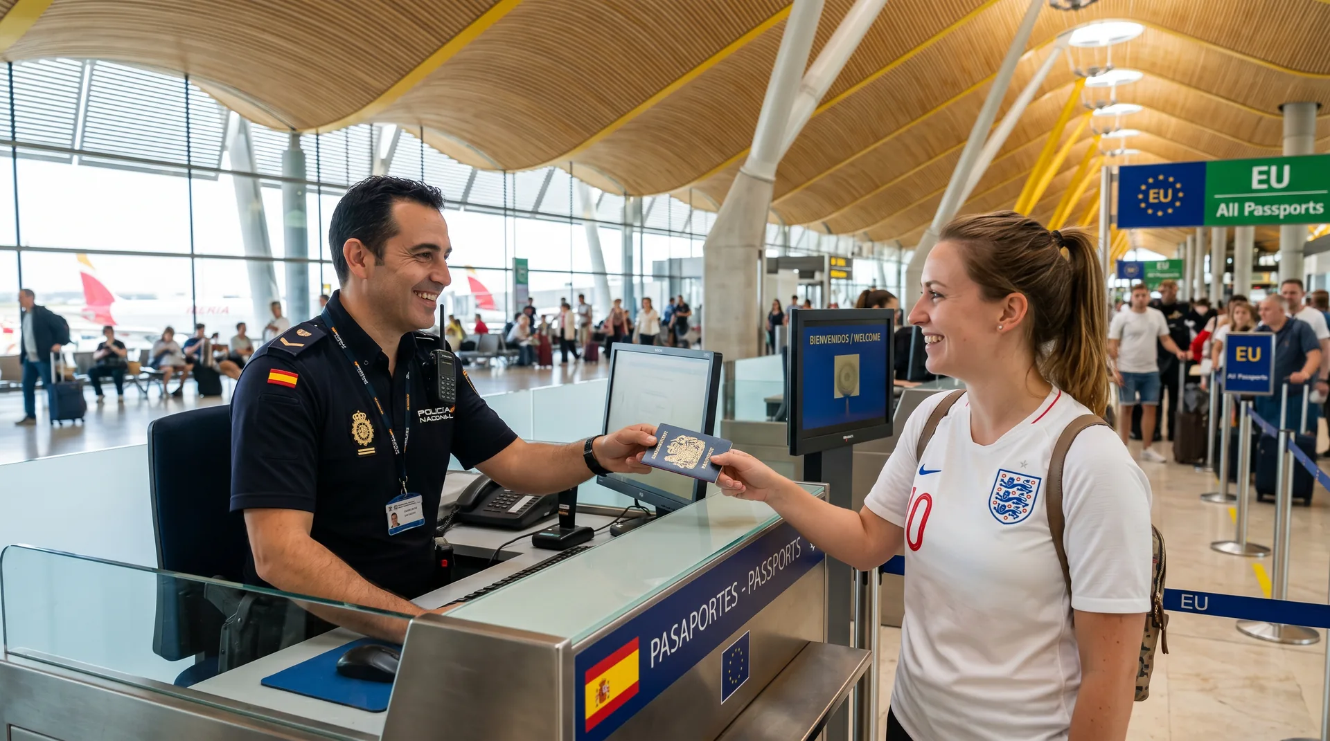 Spain airport passport immigration