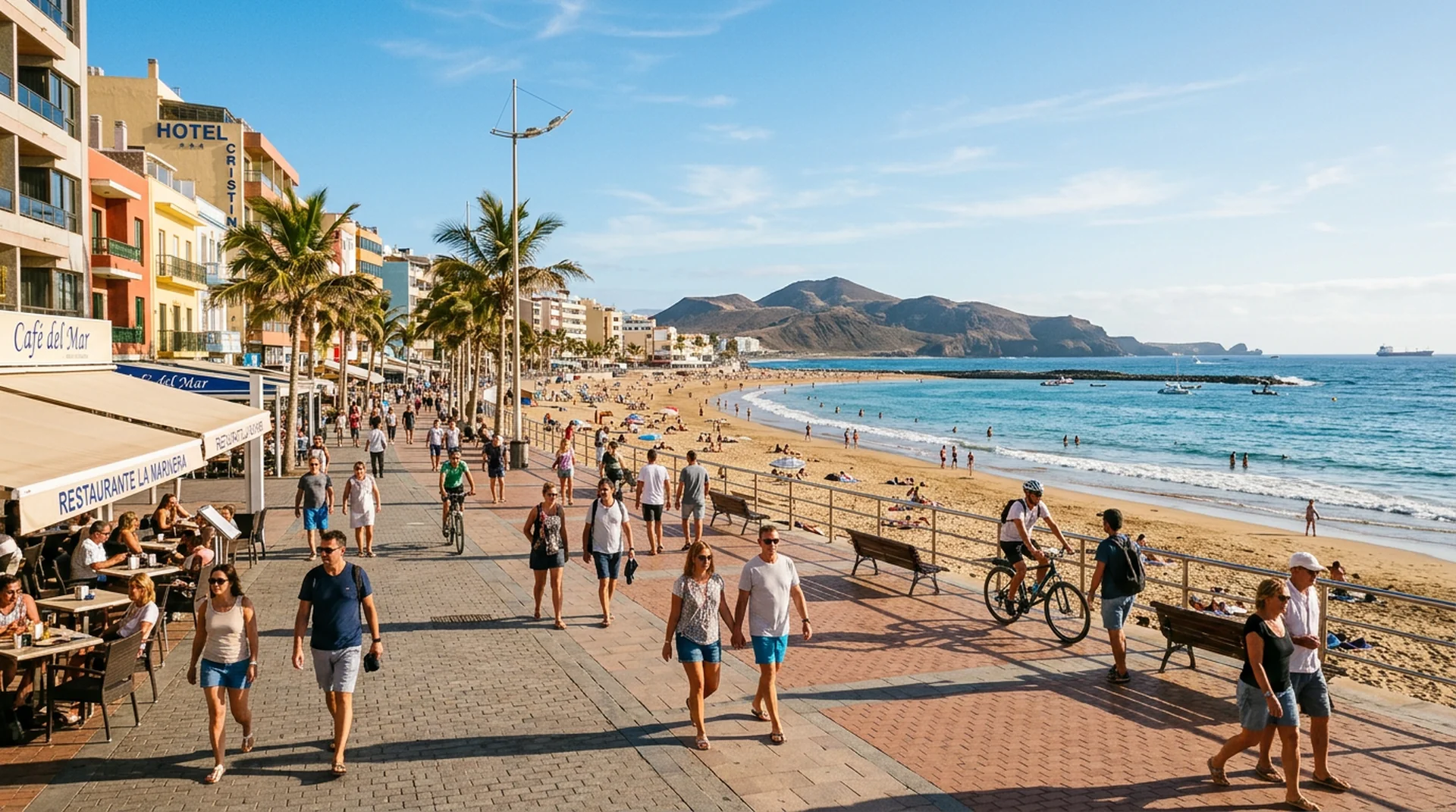 Las Canteras beach Las Palmas relaxing