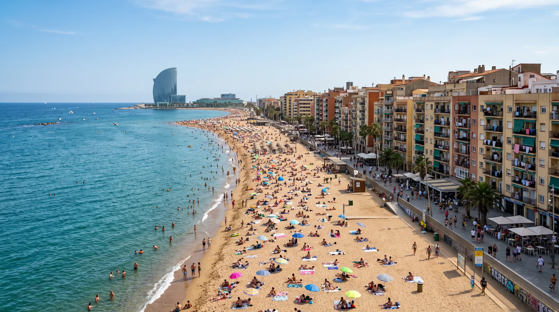 Spain summer weather Mediterranean beach