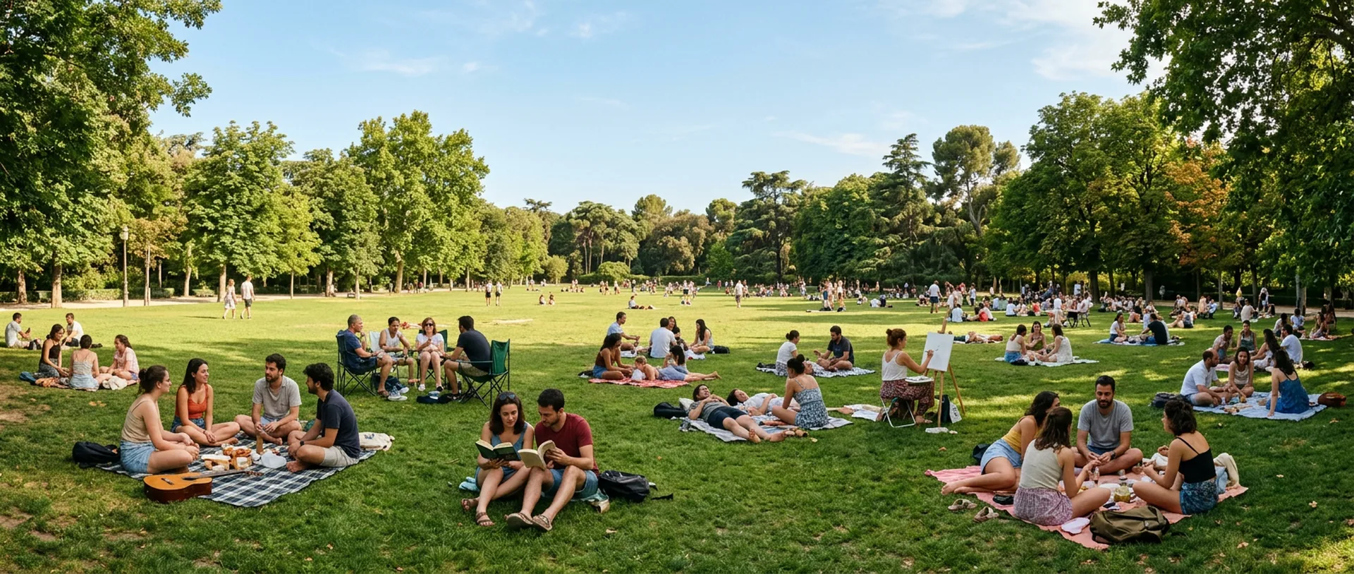 Retiro Park Madrid relaxing