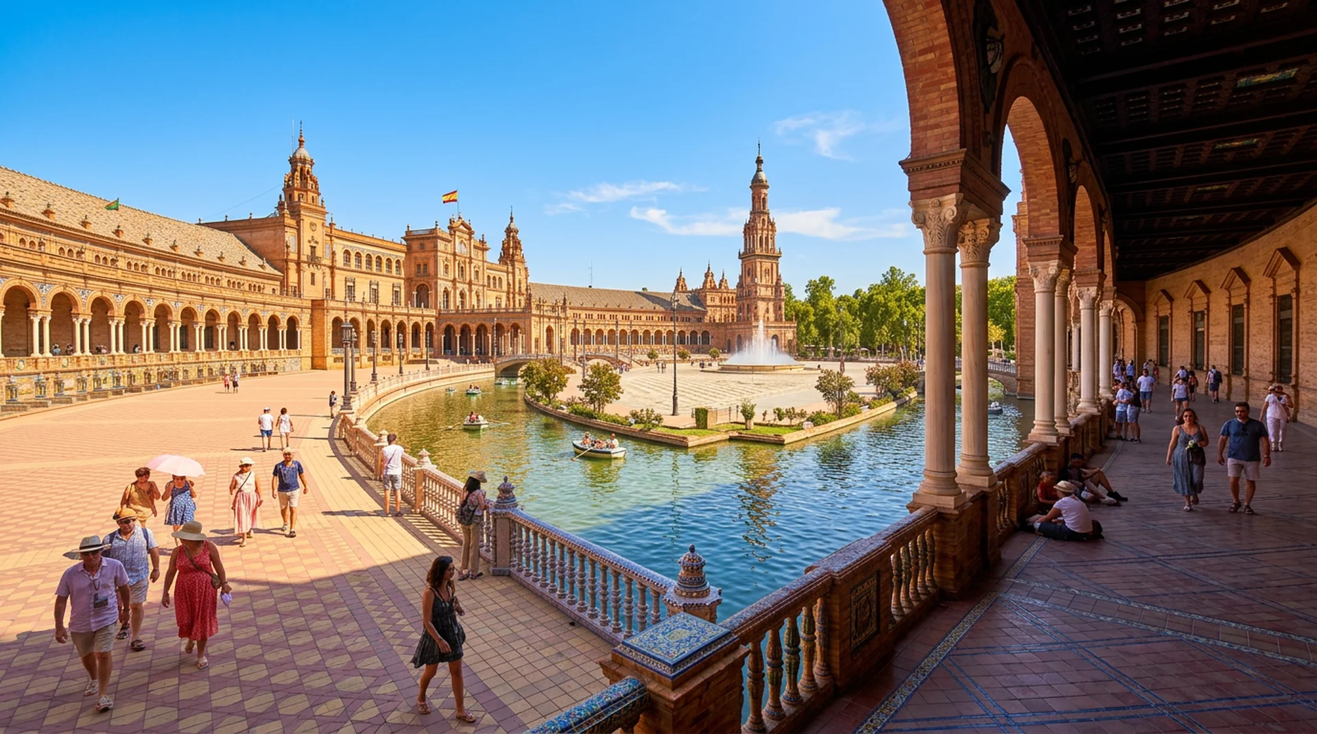Seville Plaza de Espana relaxing