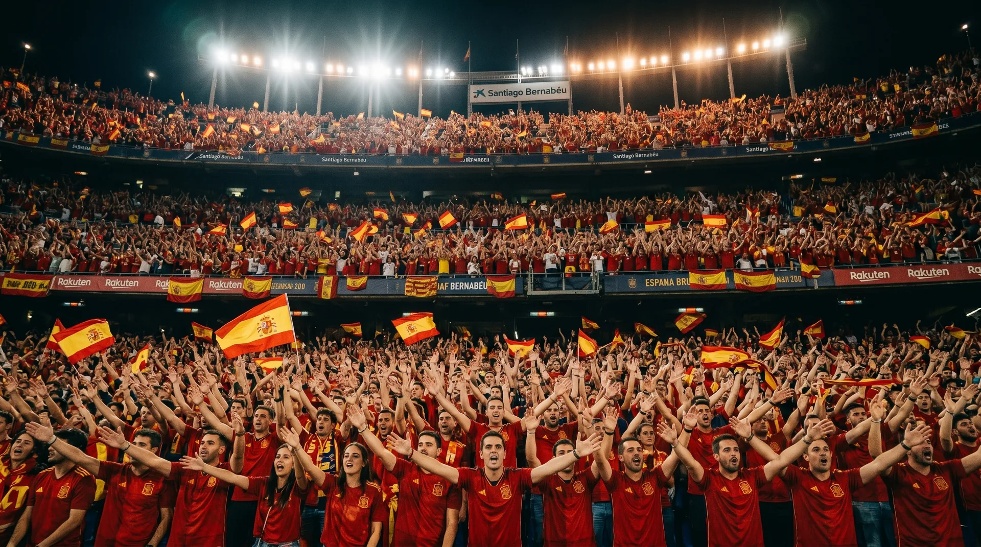 Spanish football fans atmosphere Bernabéu